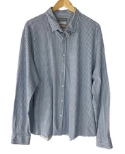 Michael Kors Shirt Mens 2XL Button Front Gingham Check Long Sleeve Button Down