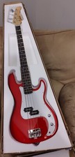 NEW Glarry Red 4-String Bass Guitar for Beginner with original box, P-Bass. NIB