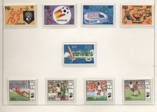 Fiji 1982/90 Coupes Du Monde 2 Séries Nouvelles Caoutchouc Intact MNH T312