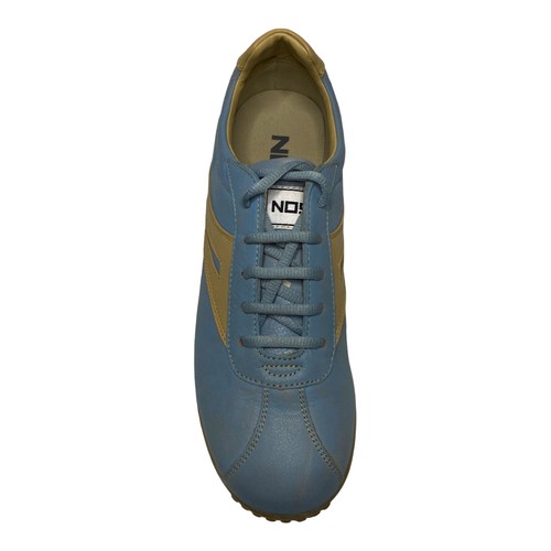MENS NOSE PENAG2136MJ18 ORIGINAL BLUE LEATHER CASUAL SNEAKERS SHOES AI - Picture 4 of 5