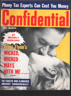 MAG: Confidential 3/1/1960-Marilyn Monroe-Errol Flynn-phony tax experts-Ernes...