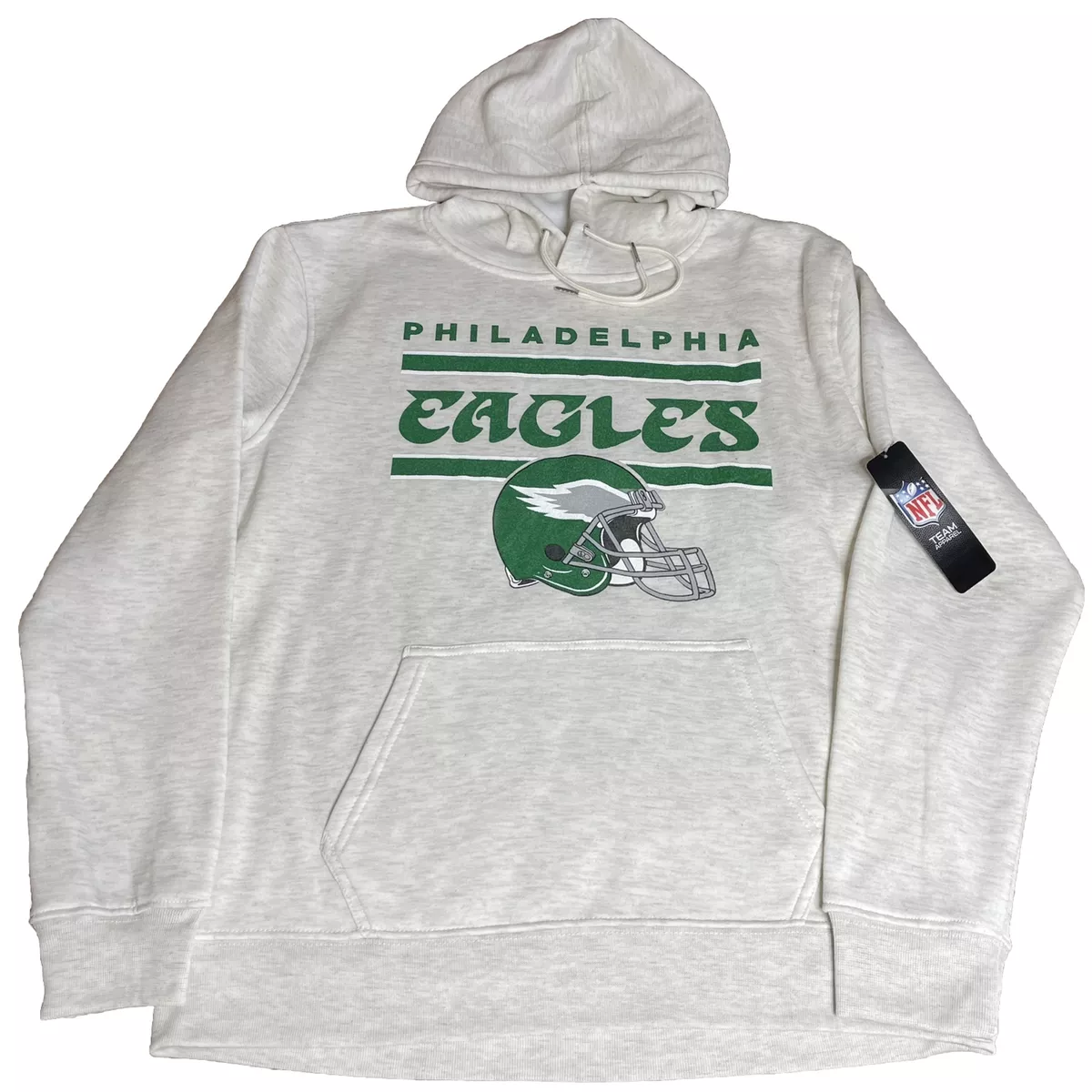 NWT NFL Philadelphia Eagles Hoodie Sweatshirt Men s Medium Gray Kelly Green