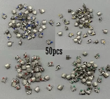 50* Dental Brackets Orthodontic metal Braces Mini Roth MBT 022 Slot 3 45 hooks