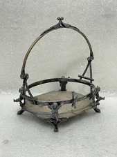 Antique Middletown Plate Co ~ #60 ~ Triple Plate Brides Basket Figural