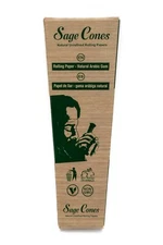 Sage Cones Unrefined King Cones 109mm | 3 Cones | Natural Rolling Papers (6 Pk)