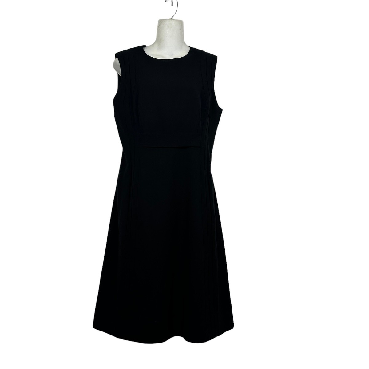 Diane Von Furstenberg Womens Sleeveless Sheath Dress Black Pockets 6 | eBay