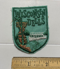 Wisconsin Dells River Tour Boat Stand Rock Green Embroidered Patch Badge