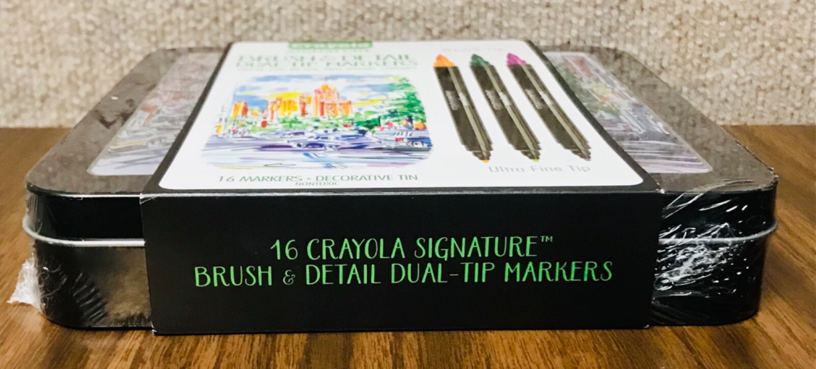Crayola Signature Brush and Detail Dual-Tip Markers (16) Ultra Fine Tip SEALED