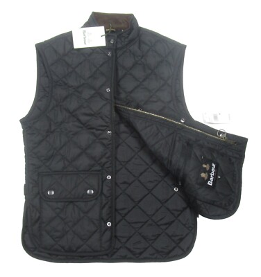 Barbour Men's Black Lowerdale Quilted Gilet Full Zip Vest | eBay