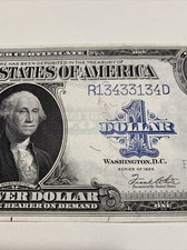 1923 $1 Silver Certificate Dollar 《爱你一生一世》Trinary Number 13433134,Super Rare!