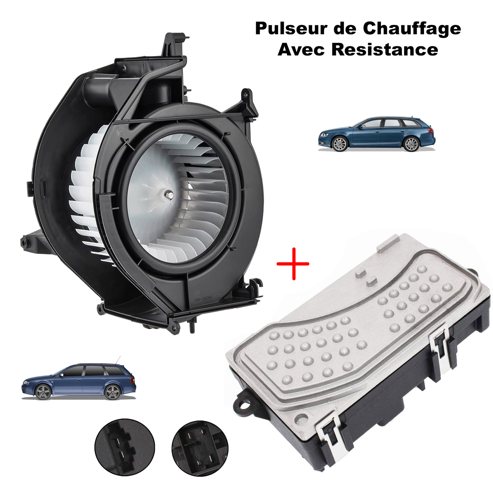 Moteur avec résistance chauffage Audi A6 C6 4F2 climatisation habitacle - 3