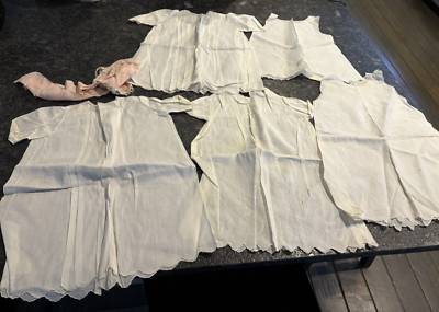 Vintage Baby Gowns, Christening Gowns and Bonnet Lot of 6