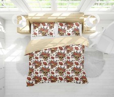 3D Floral Bee Skull Pattern Red Quilt Cover Set Duvet Cover Bedding Pillowcases