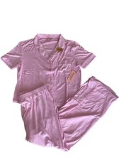 Juicy Couture Princess Crown Pink Sleepwear 2 Pc Pajama Pants Set Size Medium
