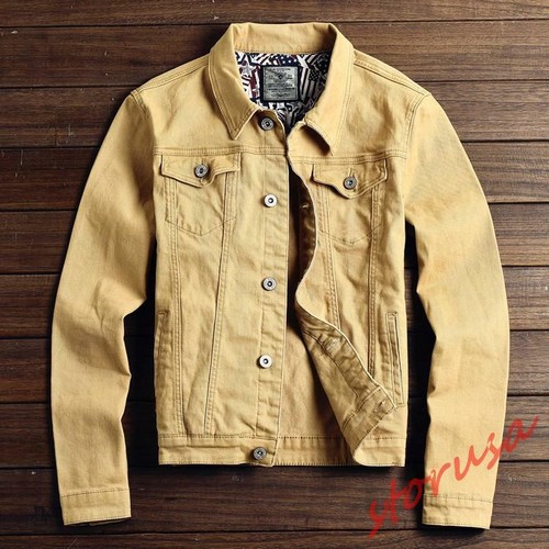 Men Short Denim Jacket Casual Long 