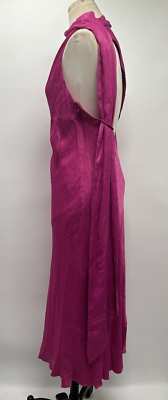 bhldn nicoletta one-shoulder tie-neck satin midi dress Bhldn Nicoletta One-Shoulder Satin Midi Dress In Blue - 50% Off