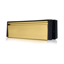UAP Framemaster 12" Letterplate Letterbox uPVC Composite Wooden 20-40mm Gold