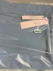 Victorias Secret Pants Womens Long Blue Cotton Blend High Rise Flare Zipper NWT