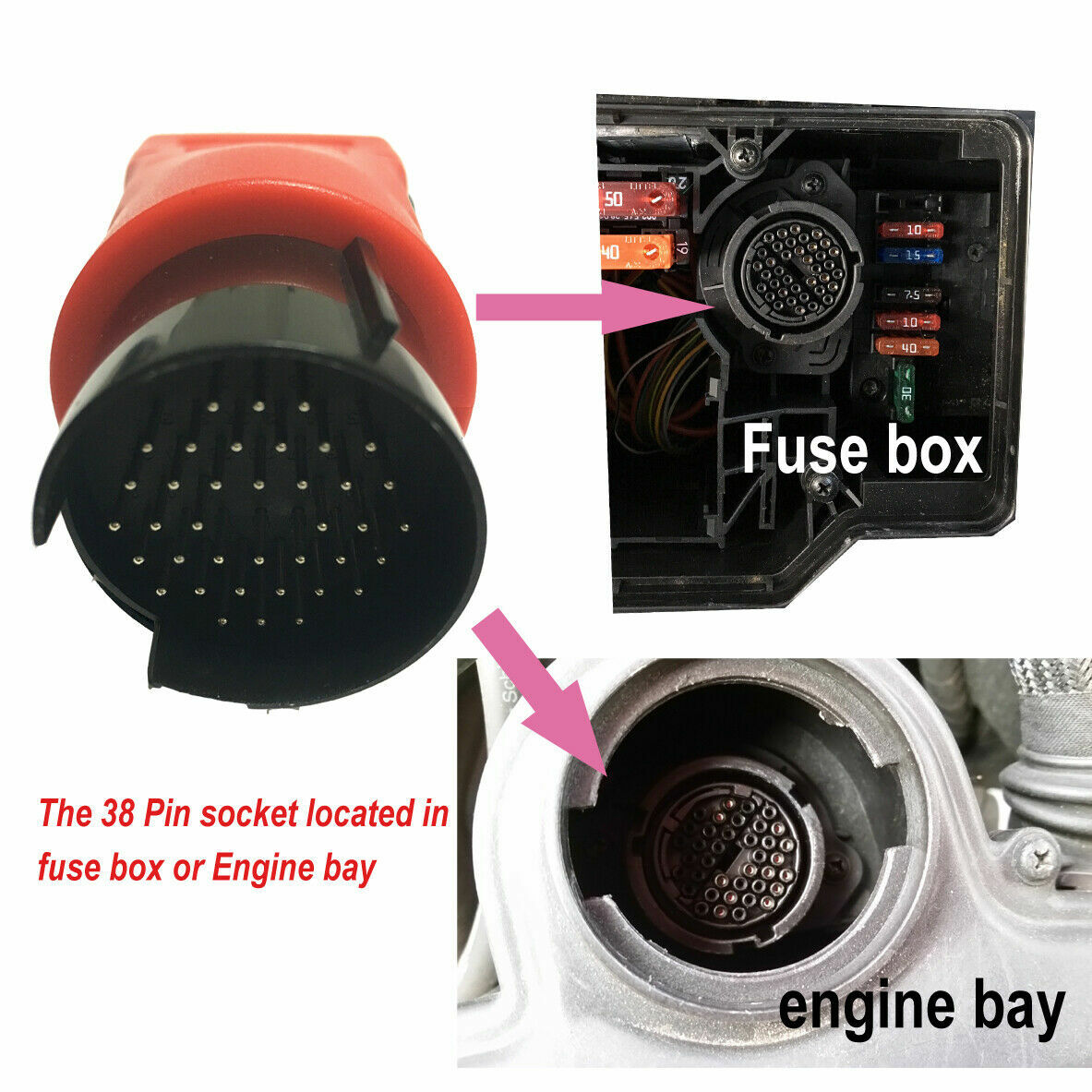 Adattatore 38 Pin Per Mercedes Per Bosch Gutmann ICarsoft Delphi - Foto 5