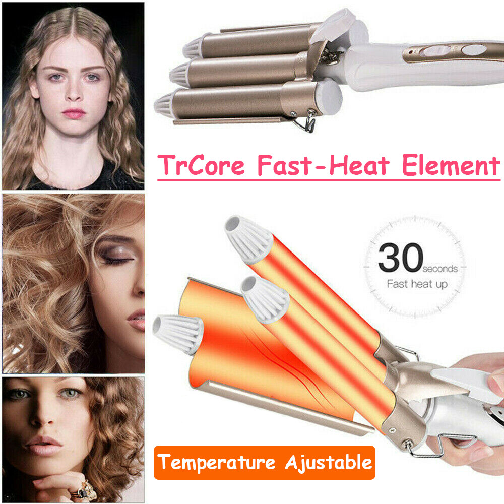 3 Triple Barrel Hair Salon Ceramic Wave Waver Curling Iron  display picture 3
