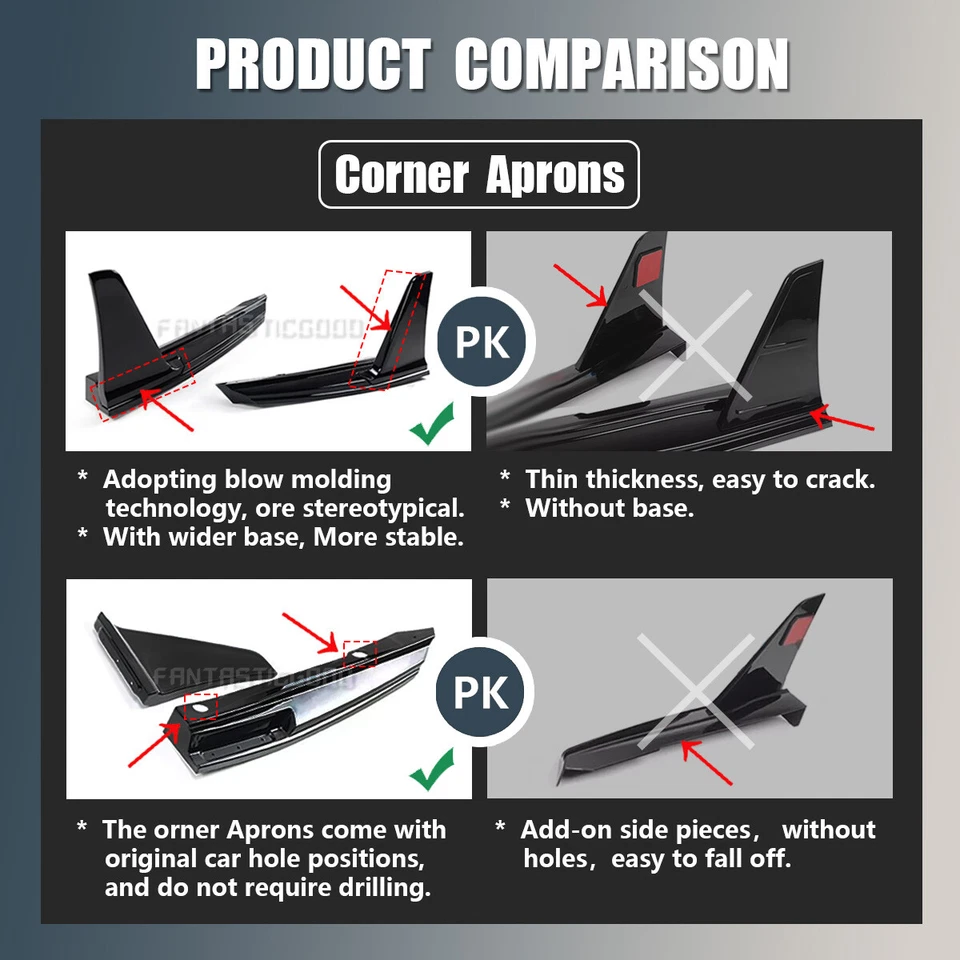 Difusor de parachoques trasero de carbono + delantal de esquina para Toyota Camry SE XSE 18-24 Yofer V2 Foto 3 de 4