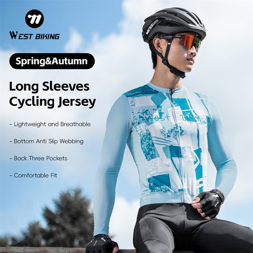 WEST BIKING Cycling Tops Unsex Long Sleeve Bike Cycling Jacket Windproof Coat - Picture 12 of 22