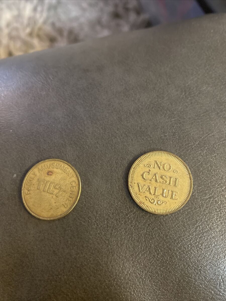 2 Vintage TILT Family Amusement Center Arcade Token 1980s 2 Vintage TILT Family Amusement Center Arcade Token 1980s