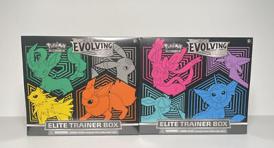 Pokemon Evolving Skies Elite Trainer Box ETB Set of 2 Sword Pokemon Evolving Skies Elite Trainer Box ETB Set of 2 Sword