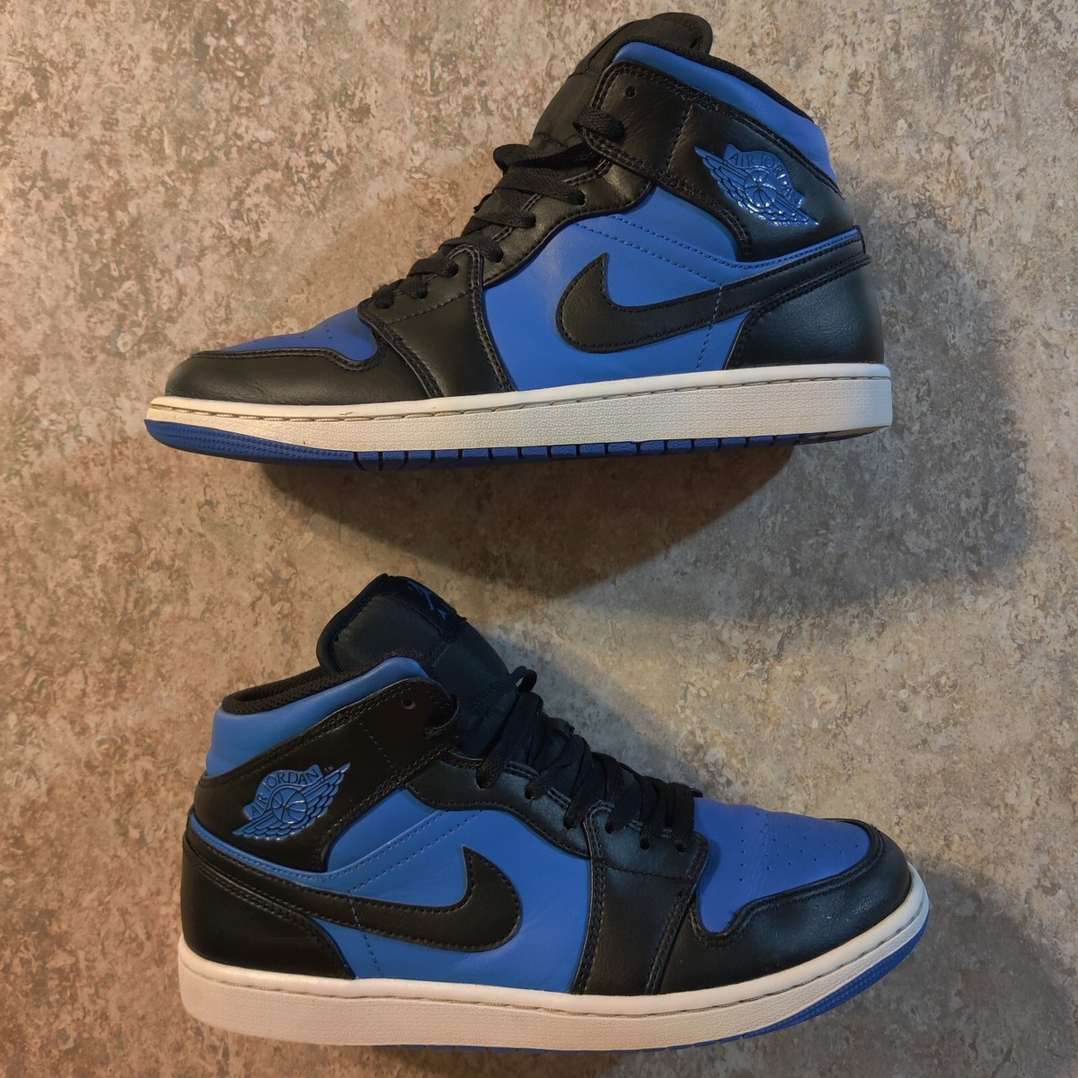 ナイキ エアジョーダン1 ブラックロイヤルブルー 30cm DQ8426-042 Nike Air Jordan 1 Mid Black/Royal Blue DQ8426 042 Men Size