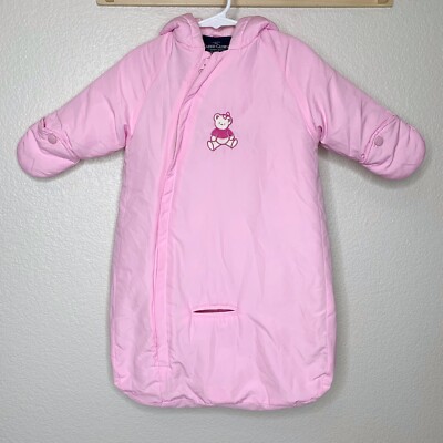 Faded Glory Baby Girl Size 6-9 Months Pink Car Seat Winter/Snow Suit | eBay