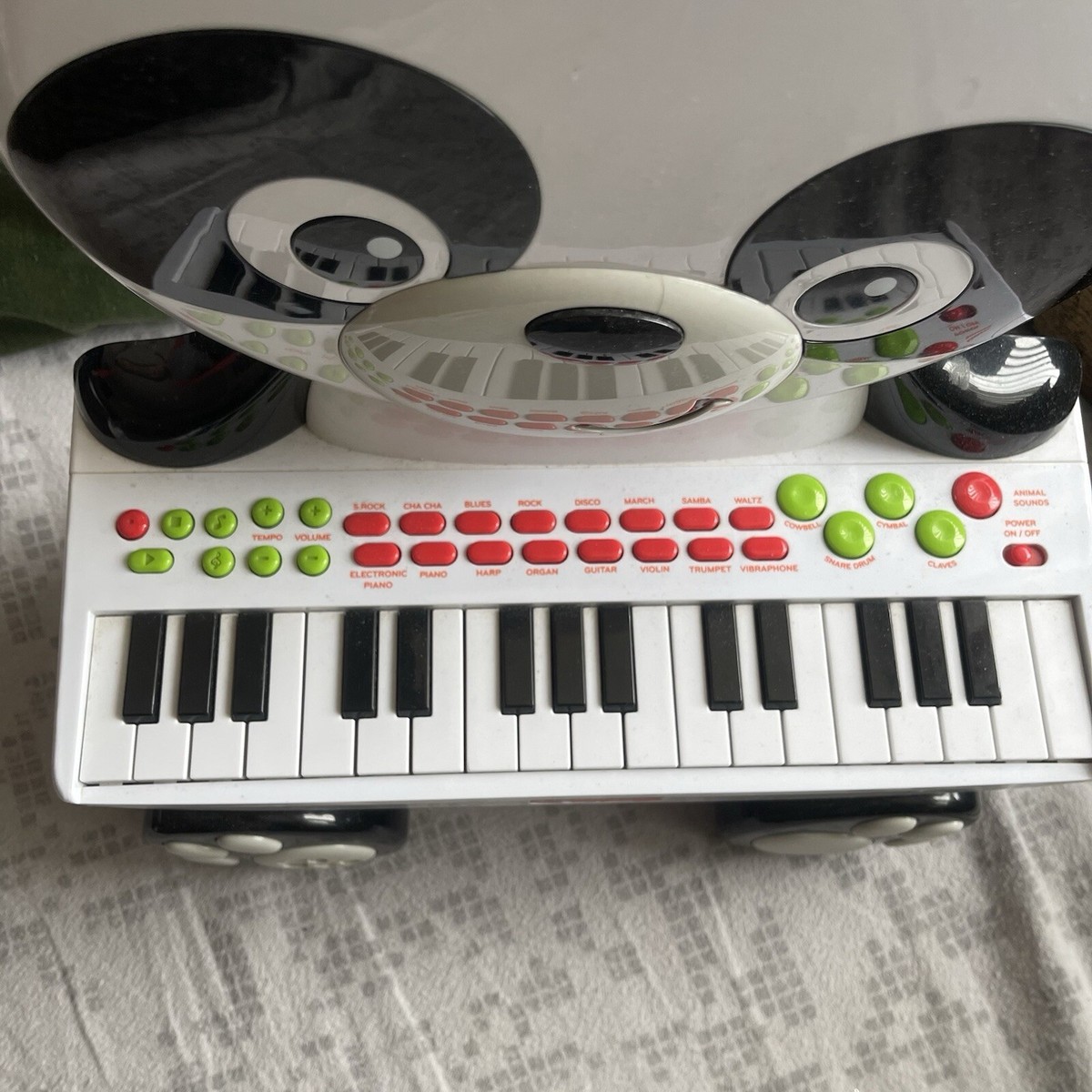 Fisher-Price Music Keyboard Panda Piano Toy Teaches Music & Sound
