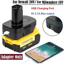 For Dewalt 18V 20V Lithium Battery Adaper to For Craftsman 19.2v Ni-Mh Tools