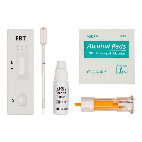 1 x AllTest Ferritin Eisen Testkit 30 ng/mL Selbsttest für zu Hause - Bild 2 von 2