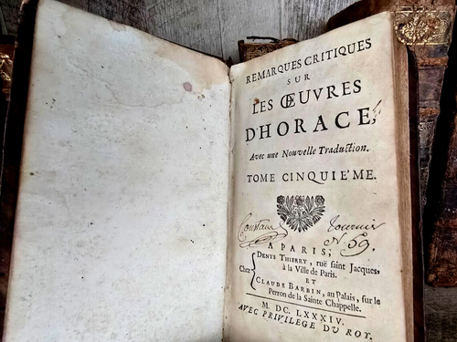 1684 - CRITICAL REMARKS ON THE WORKS OF HORACE Odes, Epodes, Satires, & Epistles