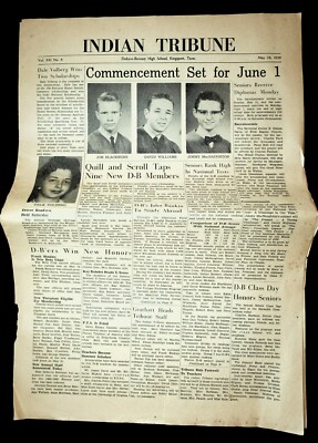Kingsport TN Dobyns Bennett High School Indian Tribune Newspaper May 26 1959