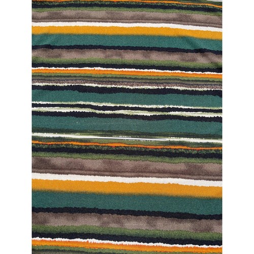 Women's Headwrap, Striped Delight, Green/Neutral Blend, Hijab Scarf, Tichel Lady - Picture 5 of 5