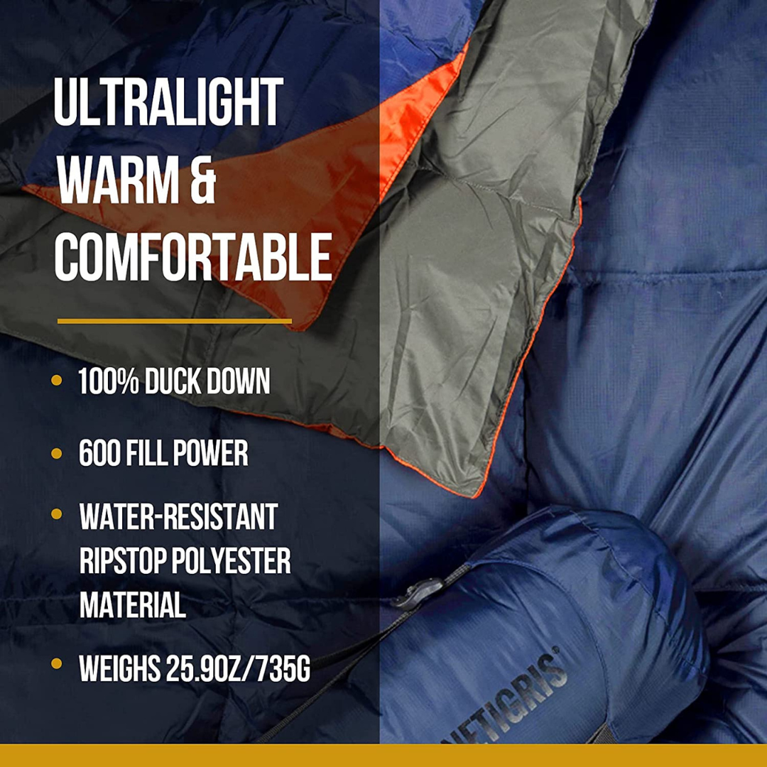 Down Camping Blanket, Cold Weather Packable Puffy Backpacking