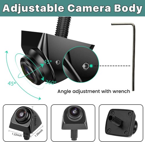 AHD 720P Reverse Rear Cam Backup Rear/Front/Side View Camera+ Hidden/Flush Mount - Picture 5 of 14