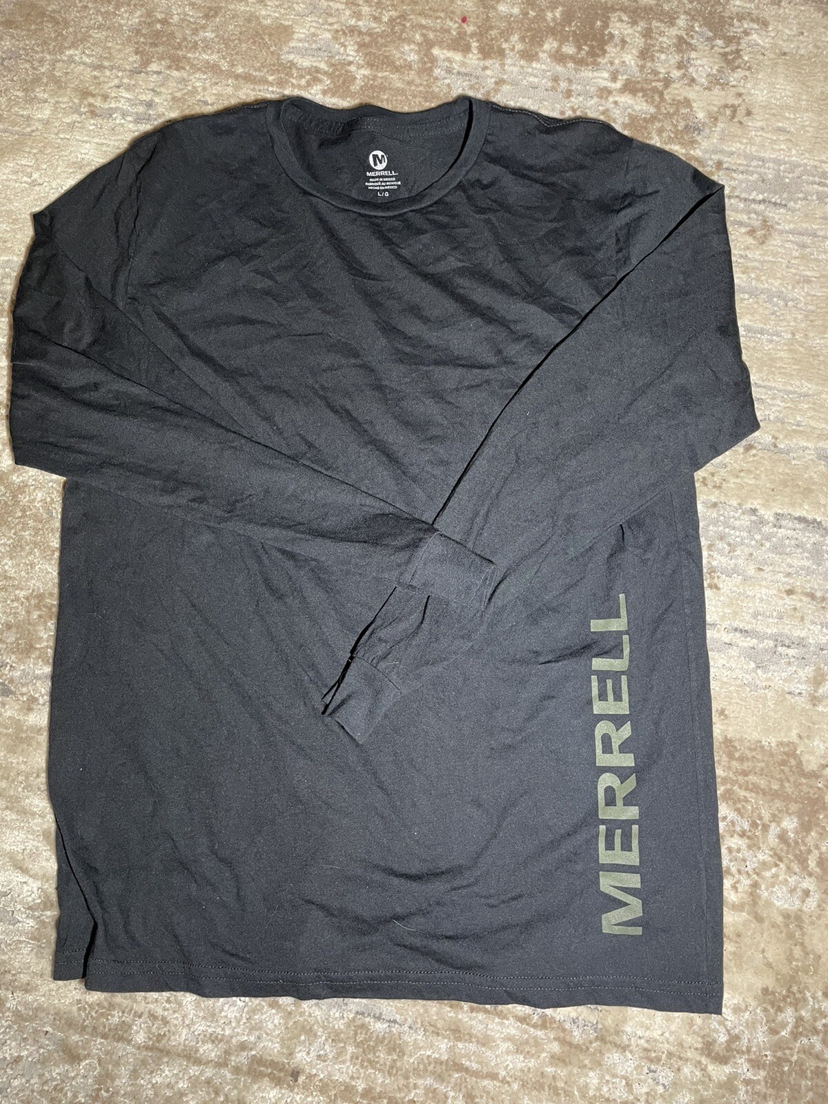 Merrell Gray Polyester Crew Neck Pullover Base La… - image 1