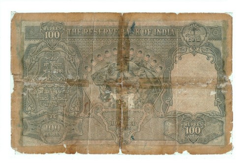 Rarissima 100 Rupie India Britannica Kanpur 1944 firmata C.D. Deshmukh. G5-32 - Foto 3 di 6