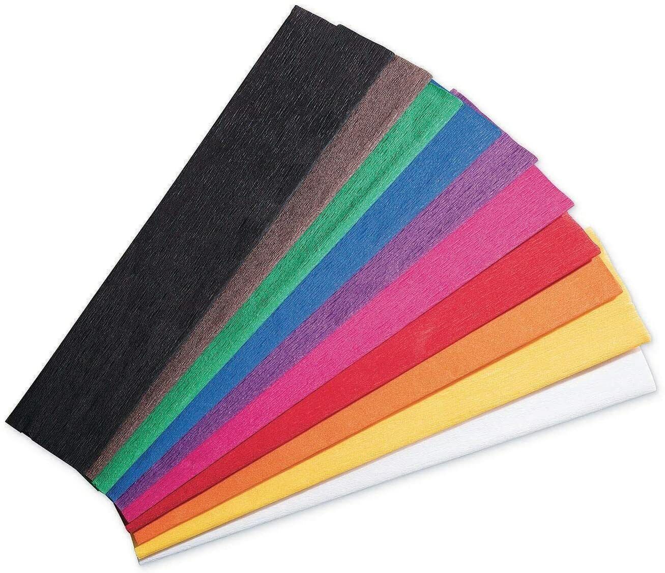 Creativity Street Crepe 10 Paper Sheets Assortment Colors 20 in X 7.5 ft