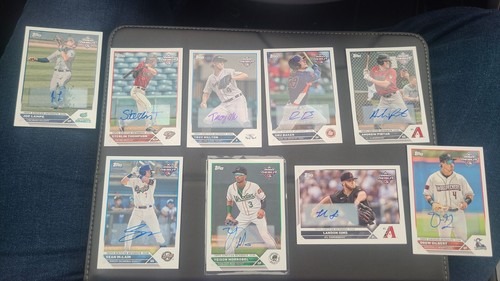 9 CARD 2023 TOPPS PRO DEBUT MINOR LEAGUE BASEBALL PROSPECT AUTO LOT