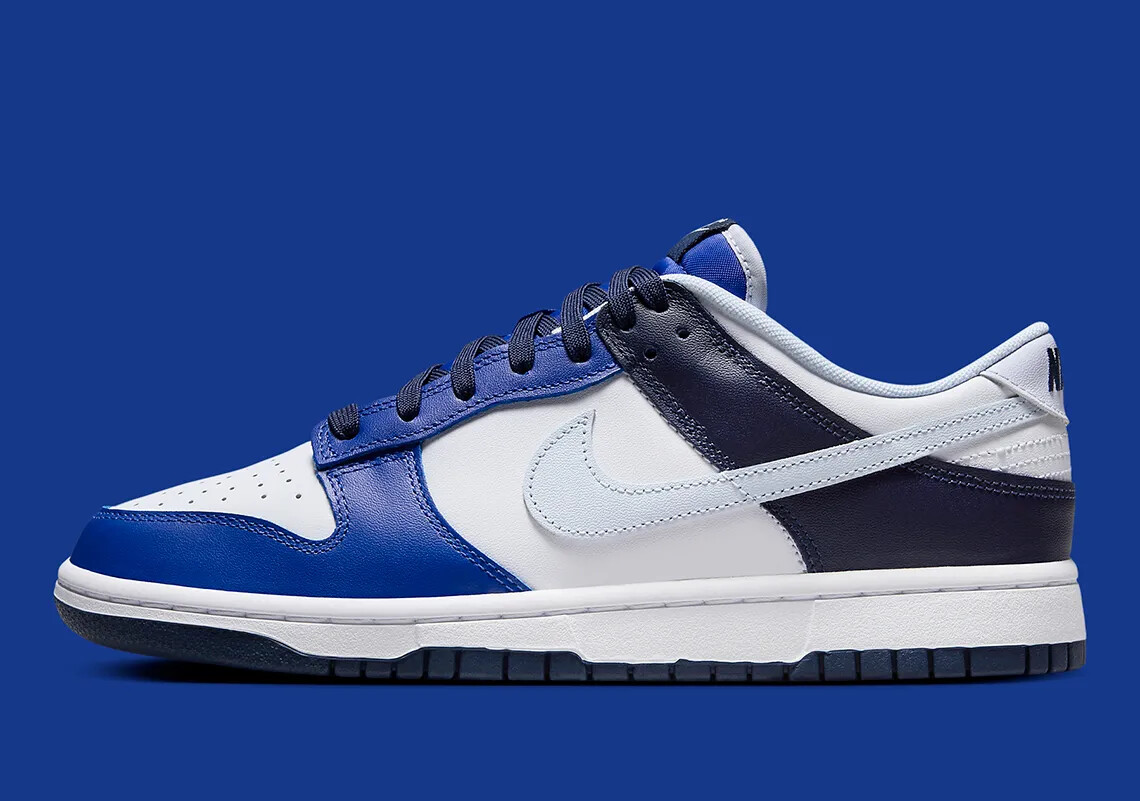 Кроссовки Nike Dunk Low Game Royal Midnight Navy в стиле ретро FQ8826-100 размера для мужчин