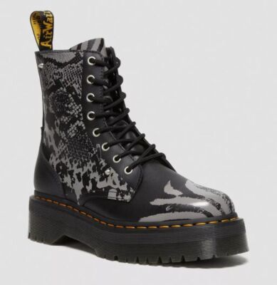 Dr. Martens 8 Loch Jadon Black Zinc Grey Backhand