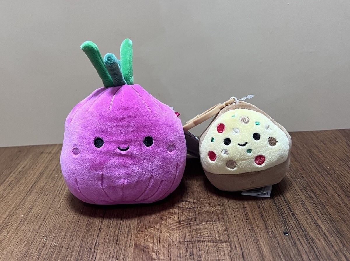SQUISHMALLOWs 5” Azizbek Pink Red Onion PLUSH NEW Nwt Clip Chea
