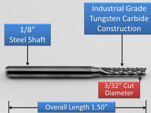 Carbide Grout Removal Tile Cutting Bit Tool - 3/32" Diameter - - Picture 2 of 2