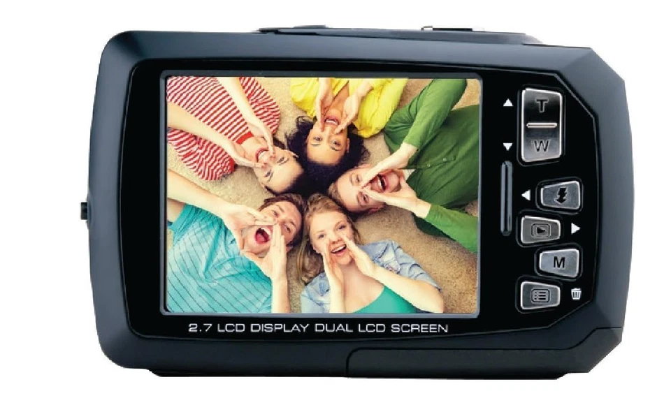 Cámara digital impermeable WUWC01B 20 MP con LCD de 2,7 pulgadas (azul) Foto 4 de 4
