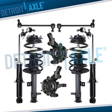 Front Steering Knuckles Struts w/ Spring Rear Shocks for 2007-2009 Dodge Caliber