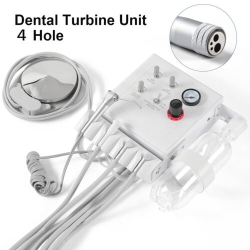Portable Dental Turbine Unit with Weak Suction Work 4Hole with Air Compressor US - Picture 4 of 22