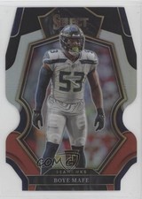 2022 Panini Select Premier Level Black & Red Prizm Die-Cut Boye Mafe #191 13o1